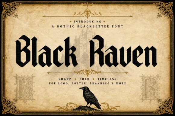 Black Raven: Unleash Gothic Drama in Your Designs
