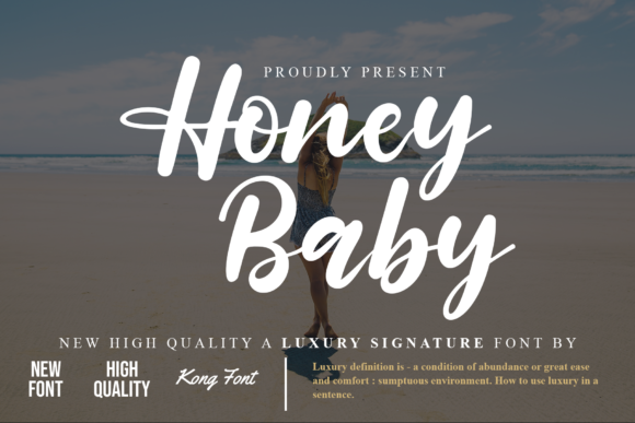 Discover Honey Baby: A Playful Handwritten Font for Creatives