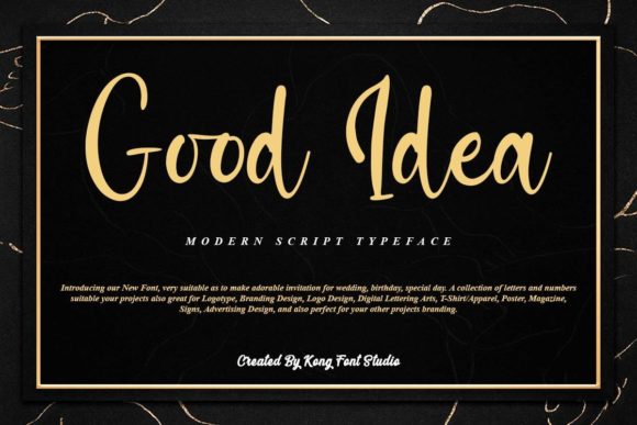 Evaluating Good Idea: A Handwritten Script Font for Modern Design
