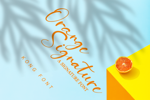 Orange Signature: Capturing Modern Creativity with a Playful Script