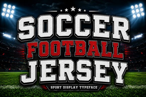Soccer Football Jersey: A Typeface with Athletic Energy